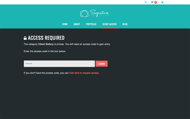 Enhanced Category Security Password Screen